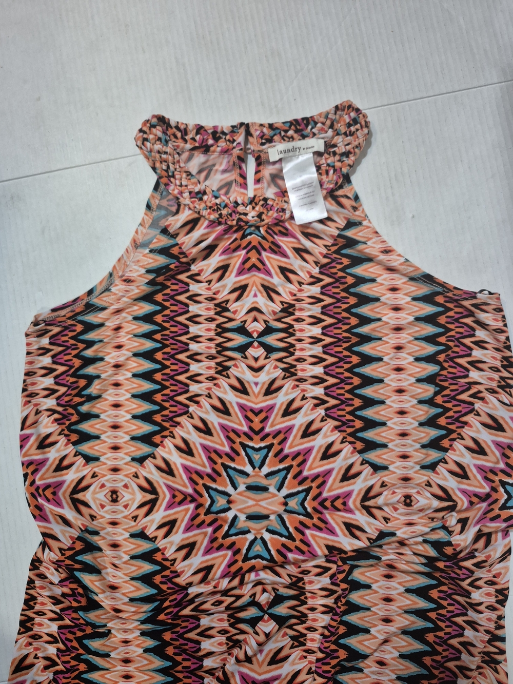 Laundry by Design Pink & Peach Geometric Sleevless Dress